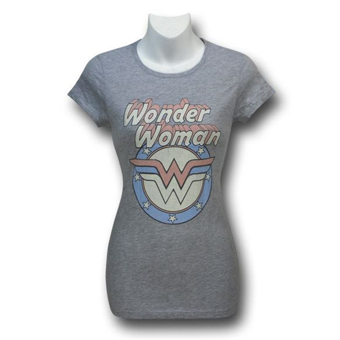 Wonder Woman Vintage Logo Grey Women's T-Shirt