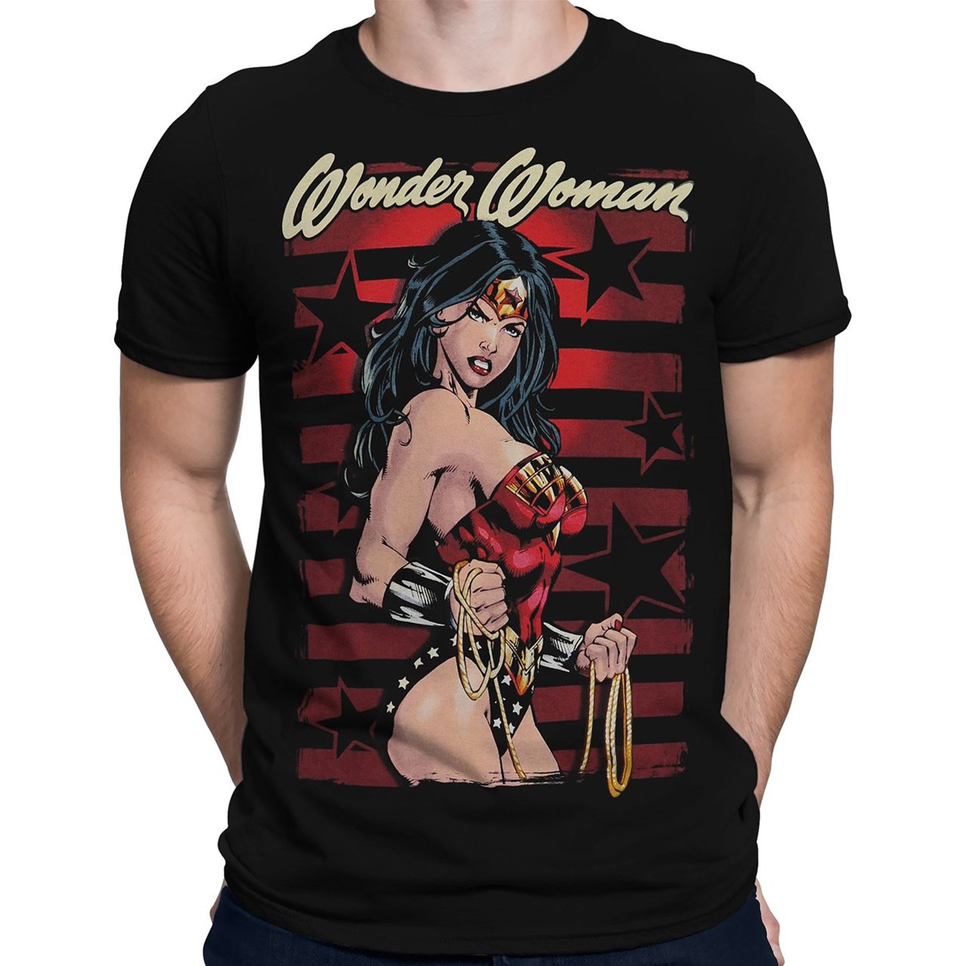 Wonder Woman Stars & Stripes Men's T-Shirt