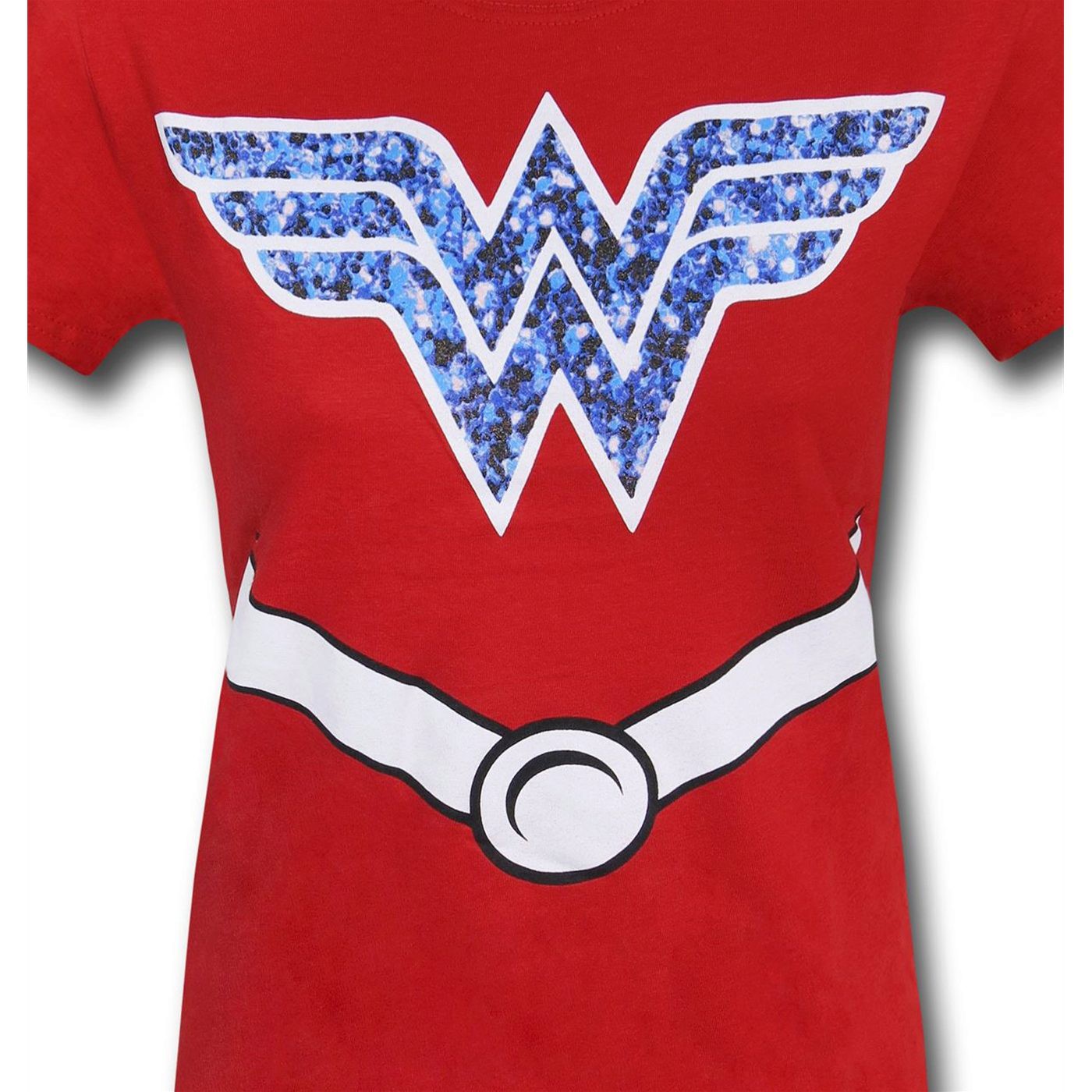 Wonder Woman Glitter Suit-Up Girls T-Shirt