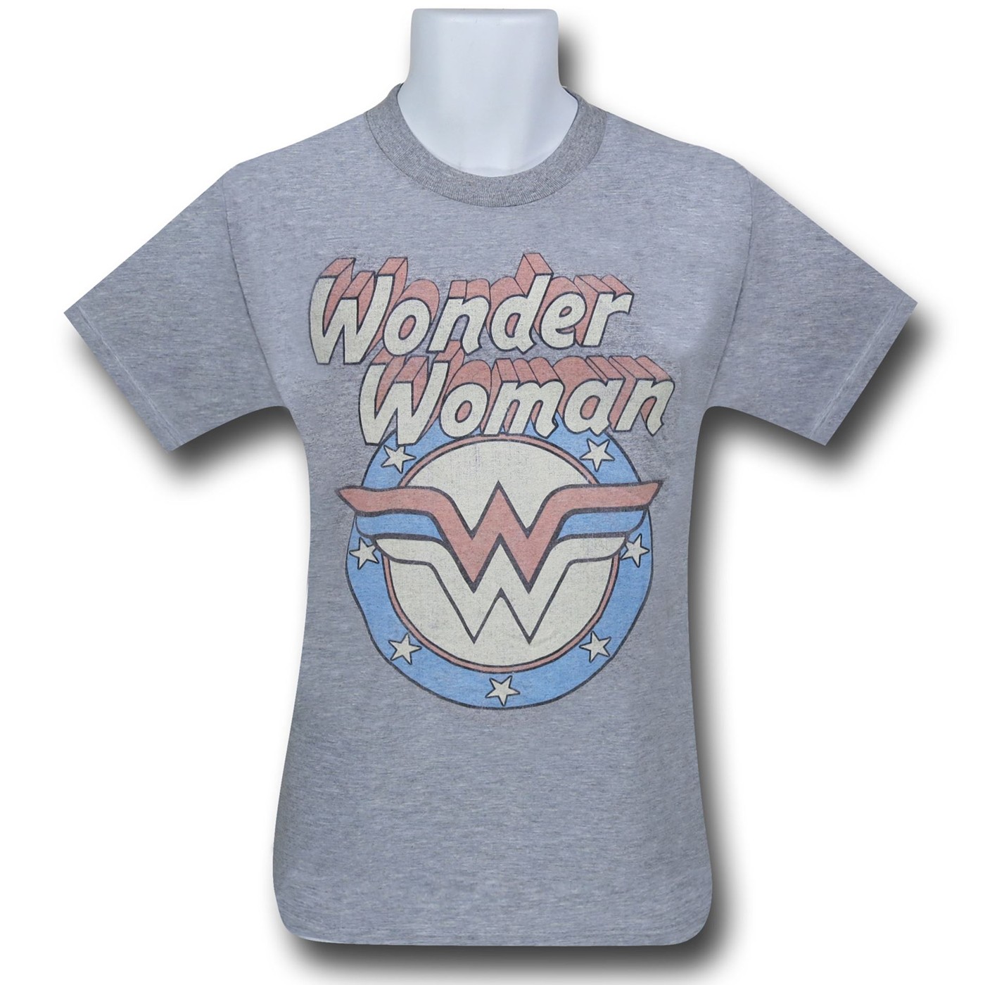 Wonder Woman Vintage Logo Grey T-Shirt