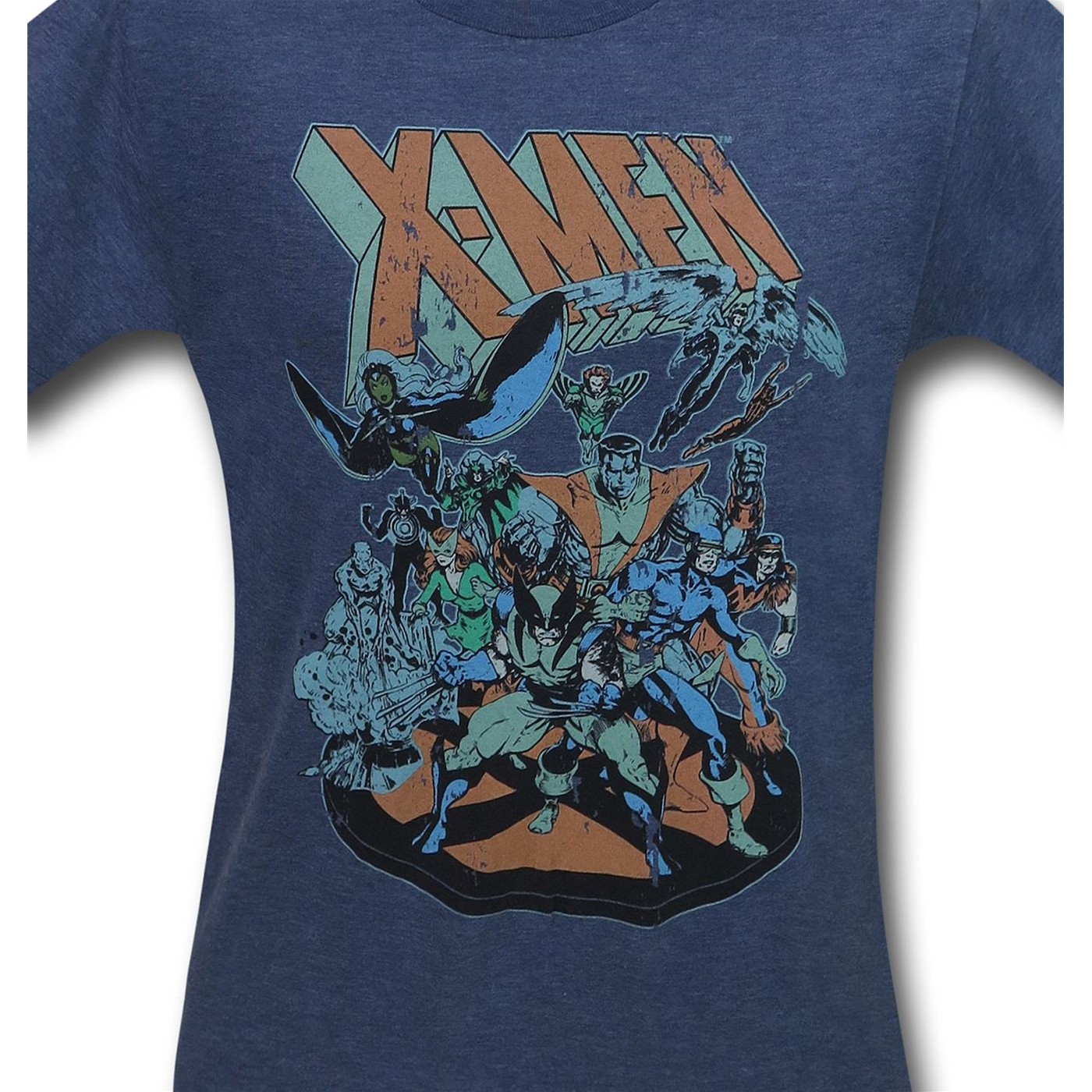 X-Men Classic Group Heather Blue Men's T-Shirt