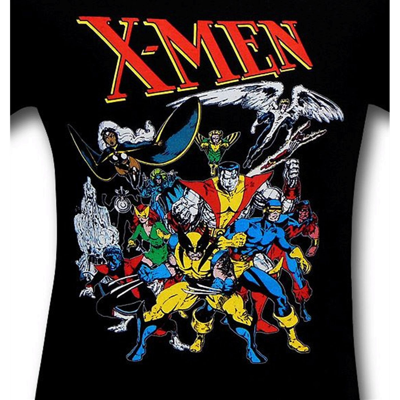 X-Men Classic Heroes on Black T-Shirt