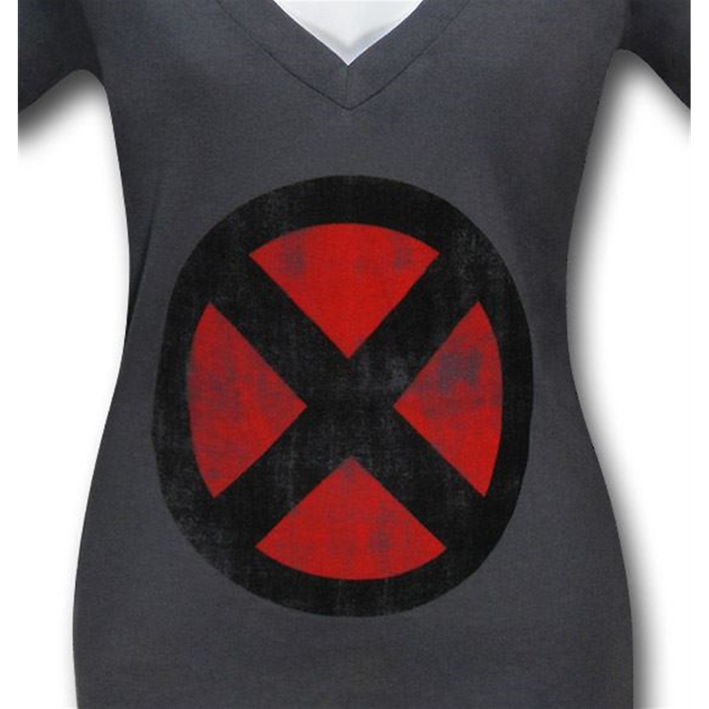X-Men V-Neck Dark Grey Women's 30 Single T-Shirt