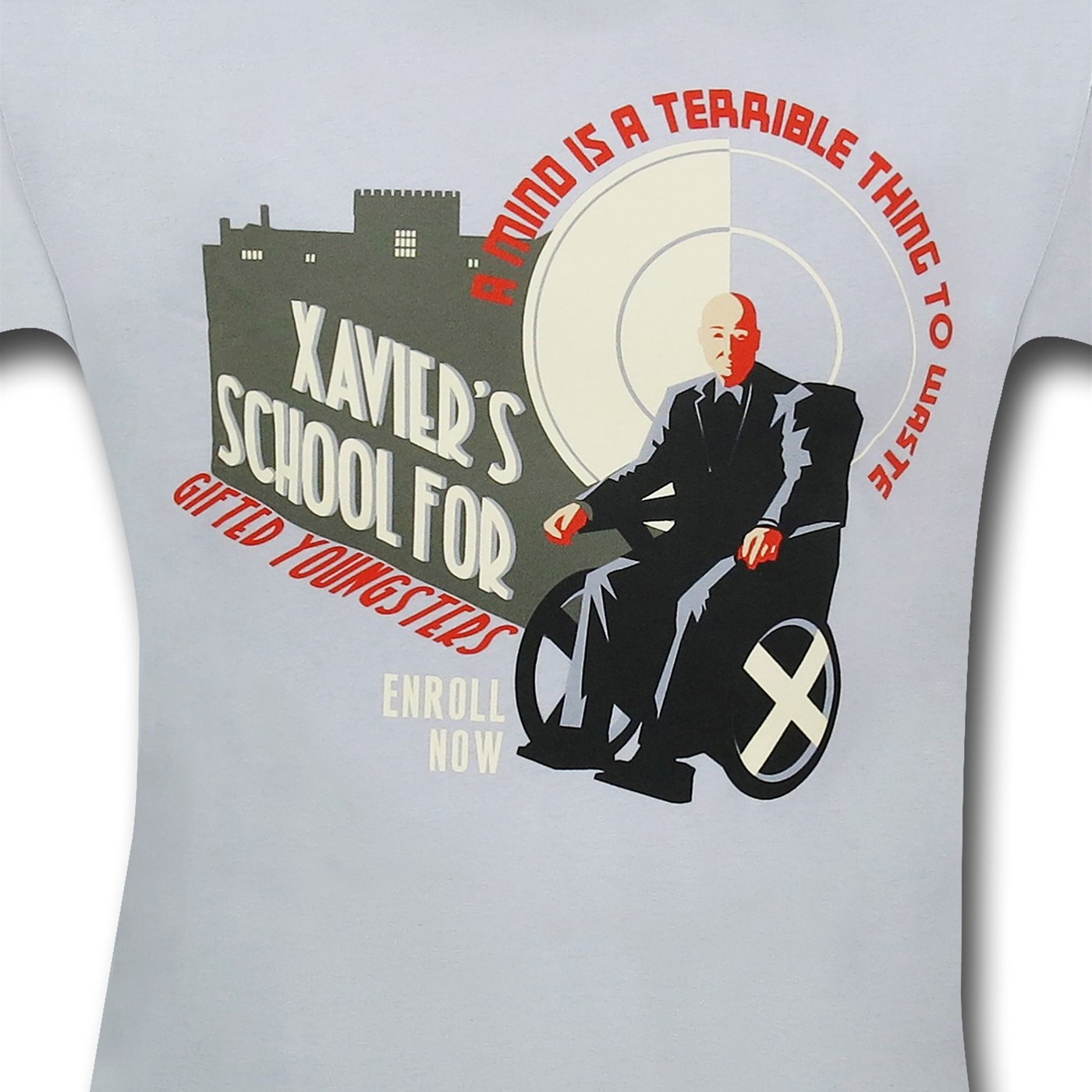 X-Men Xavier & School Logo 30 Single T-Shirt