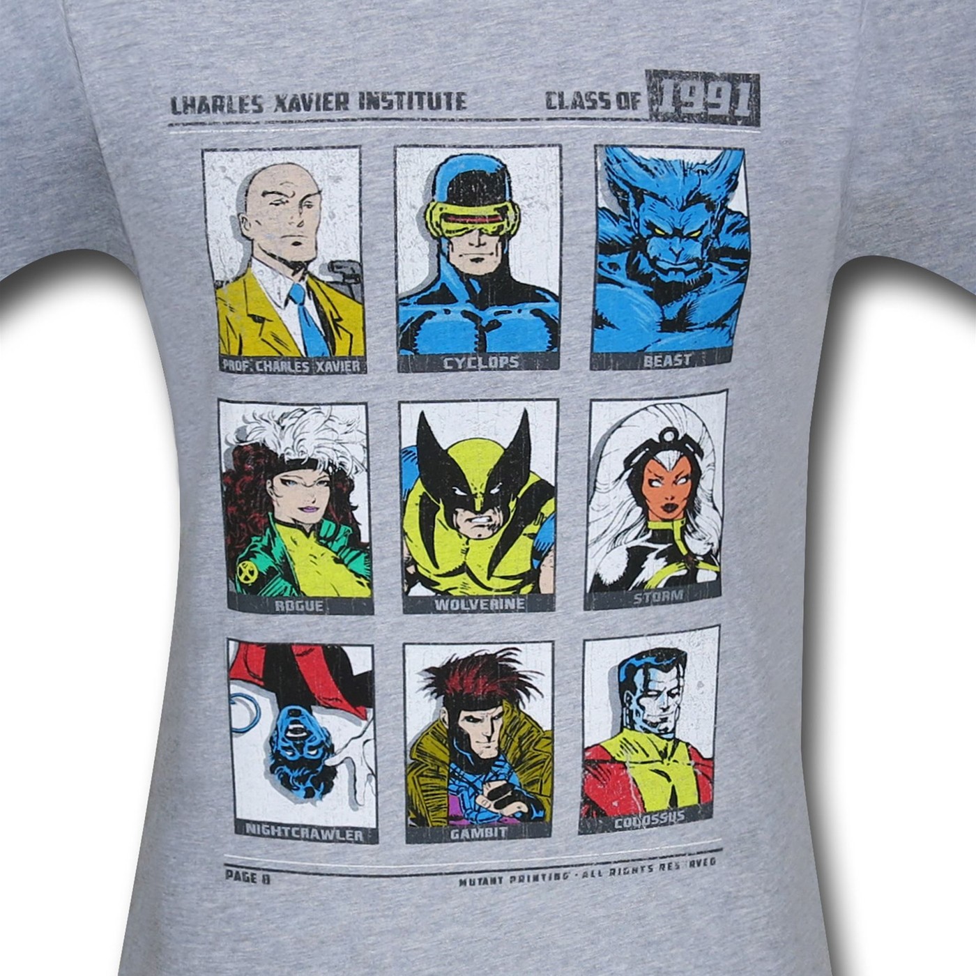 X-Men Yearbook Grid 30 Single T-Shirt