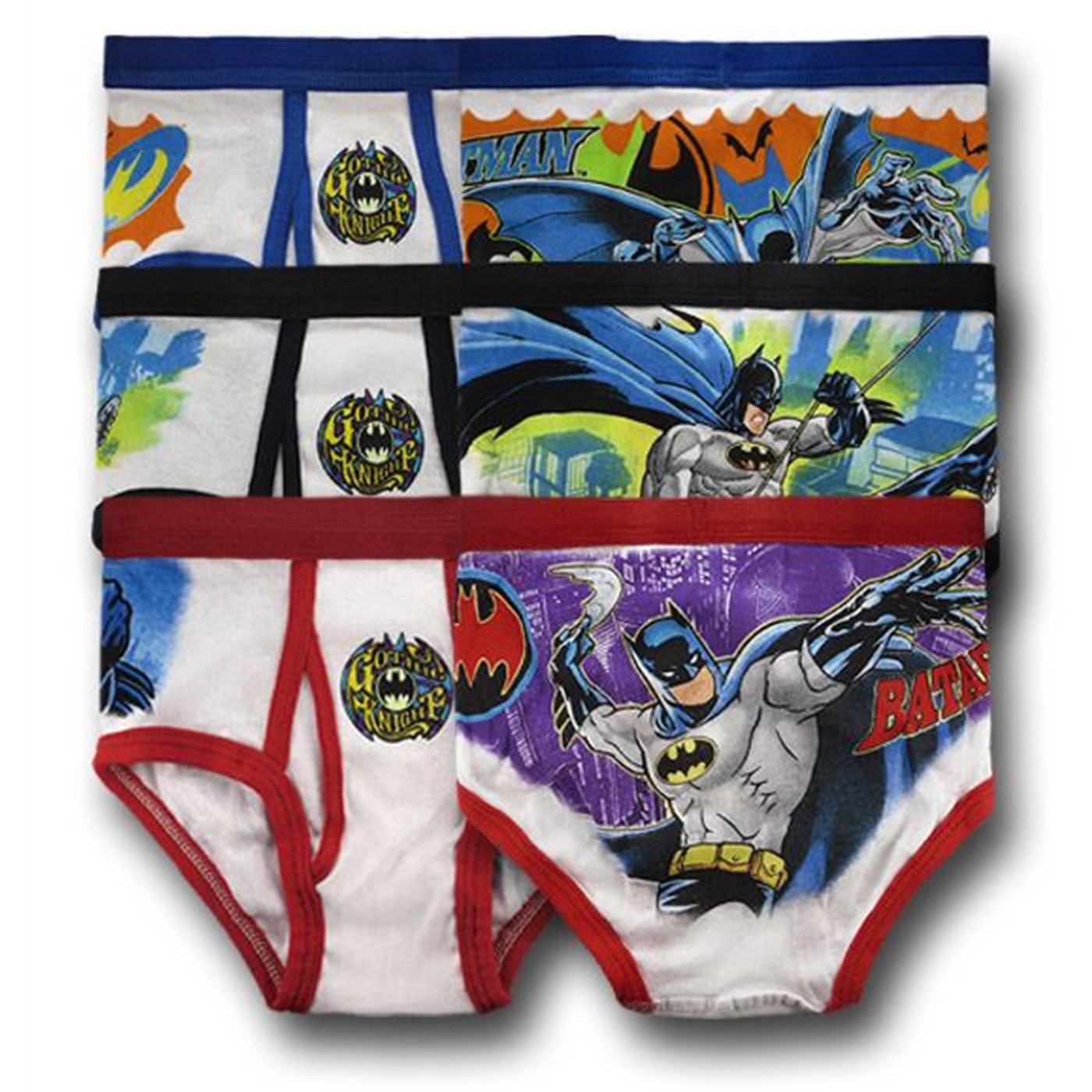 3-pack thong briefs - Black Batman/Blue Superman - Ladies