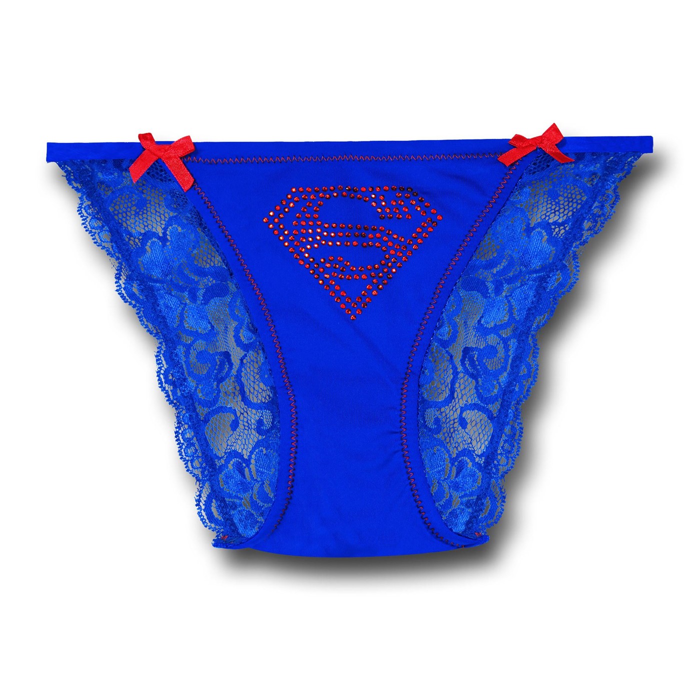 Supergirl Logo Women's Lace String Bikini Panty