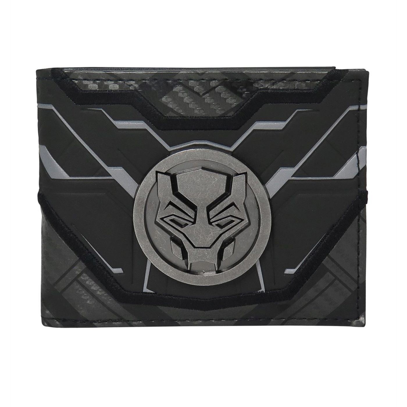 Black Panther Movie Symbol Carbon Fiber Bi-Fold Wallet