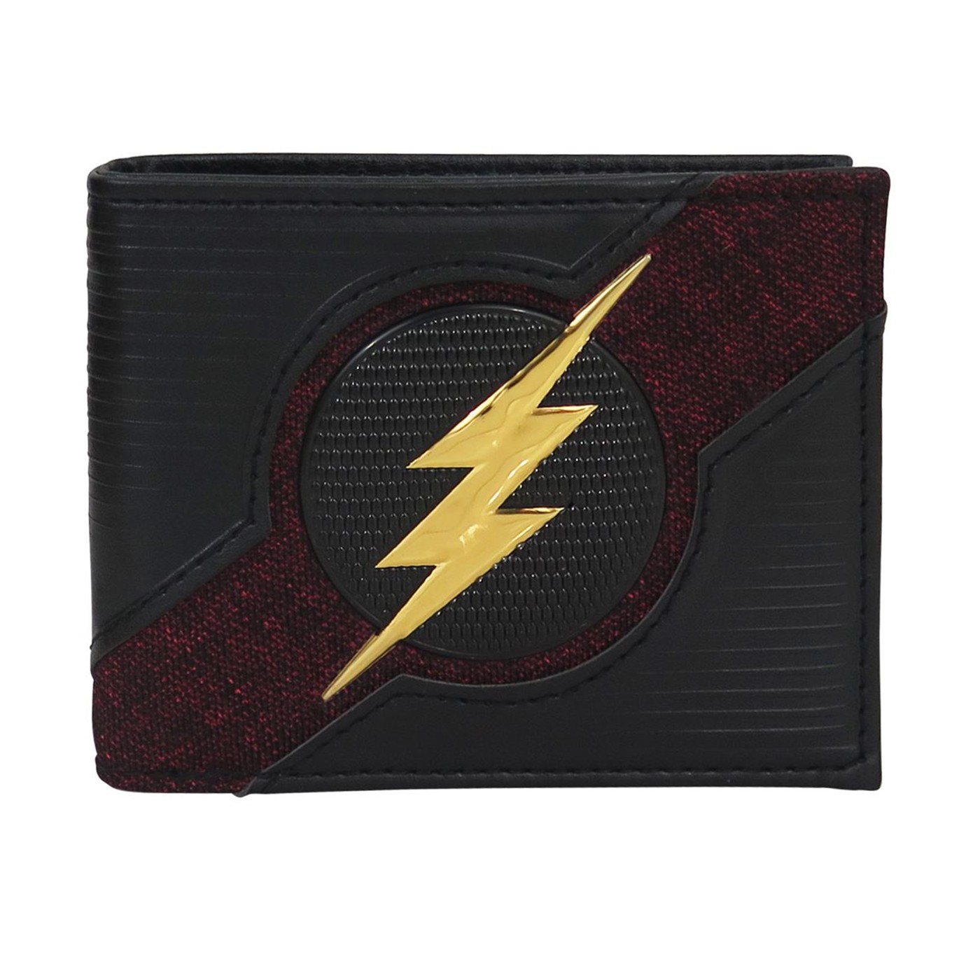 Flash Logo Chrome Weld Patch Men's Bi-Fold Wallet