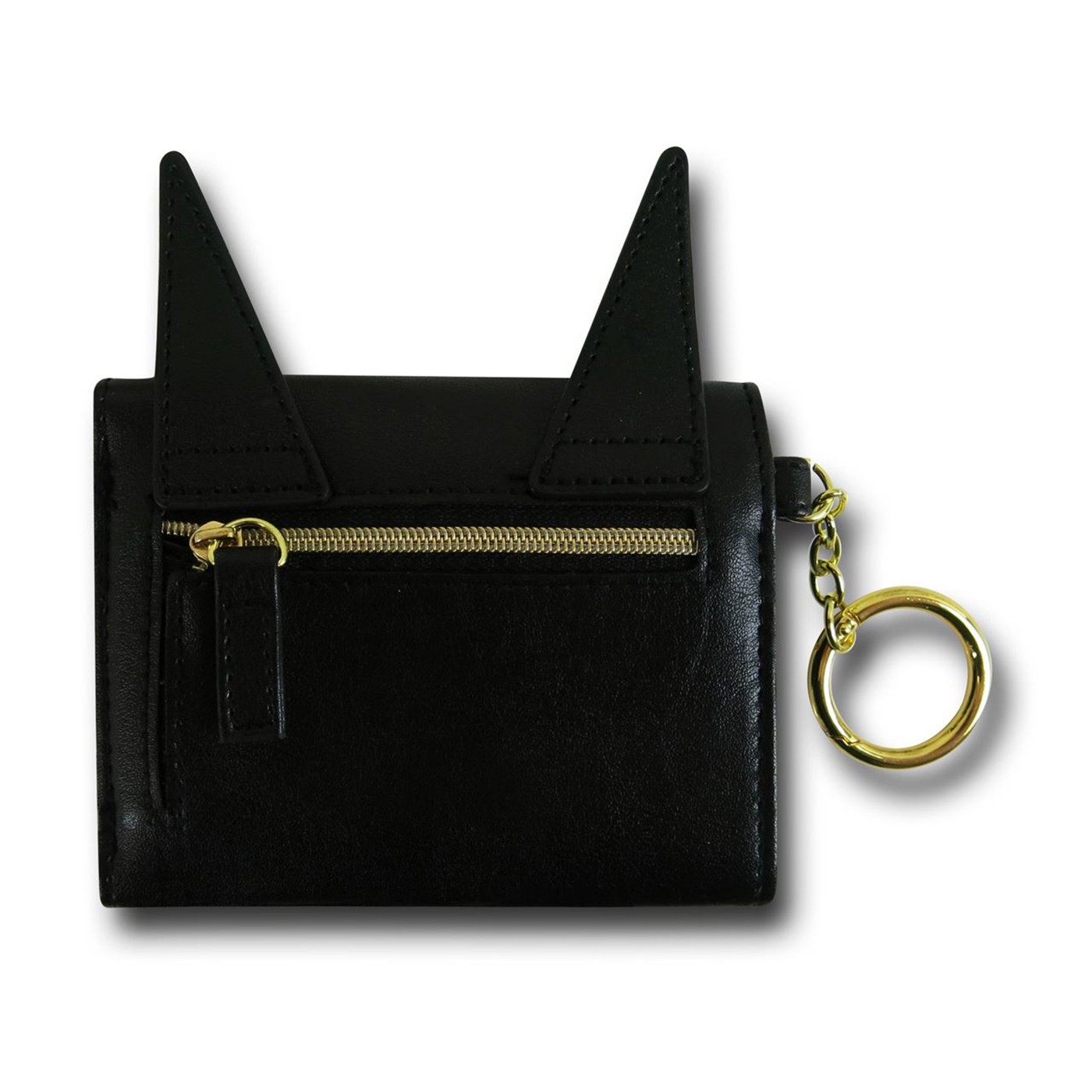 Batman Ears Women's Mini Trifold Wallet w/Keyring