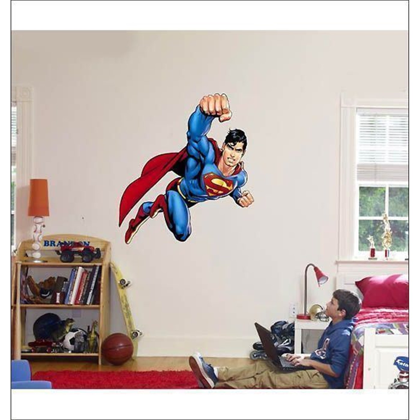 Superman Flying Life Size Wall Decal