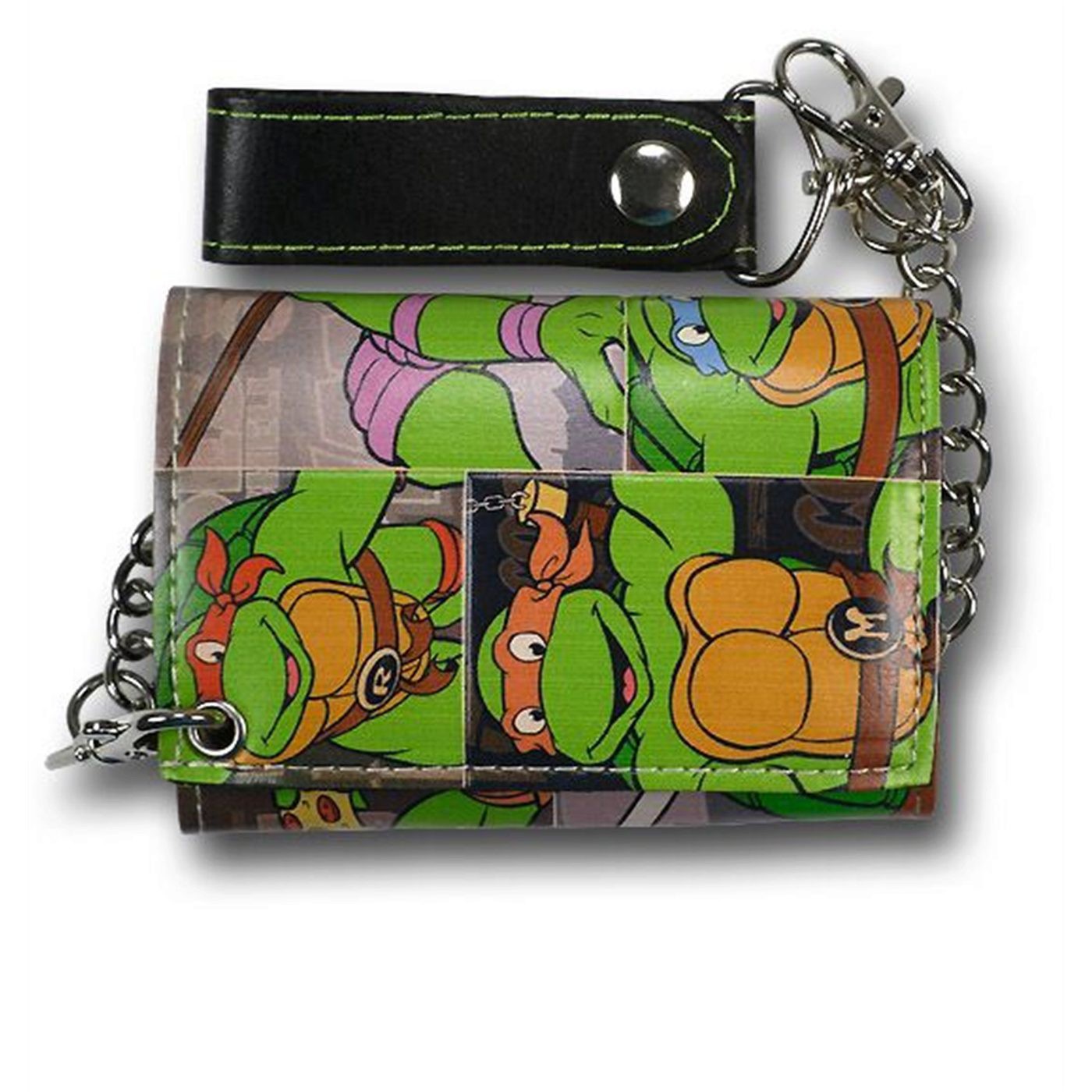 TMNT Panel Art Leather Wallet with Chain