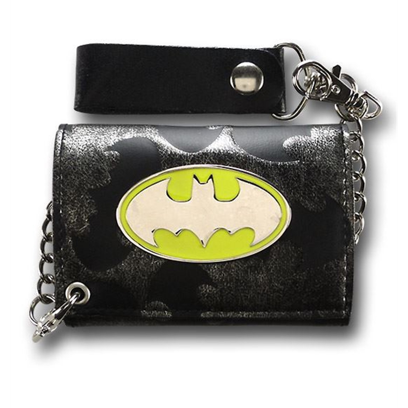 Batman Yellow and Chrome Symbol Leather Wallet
