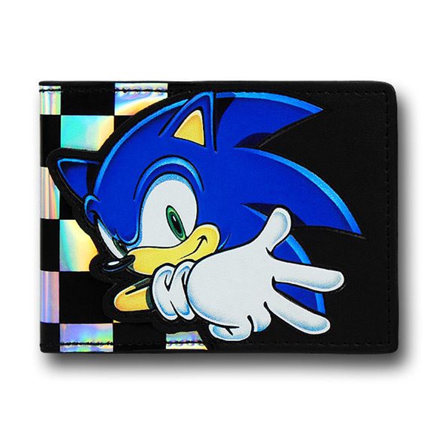 Sonic Checkered on Black Bi-Fold Wallet