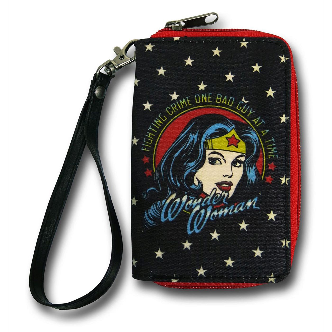 Wonder Woman Stars Zipper Wallet