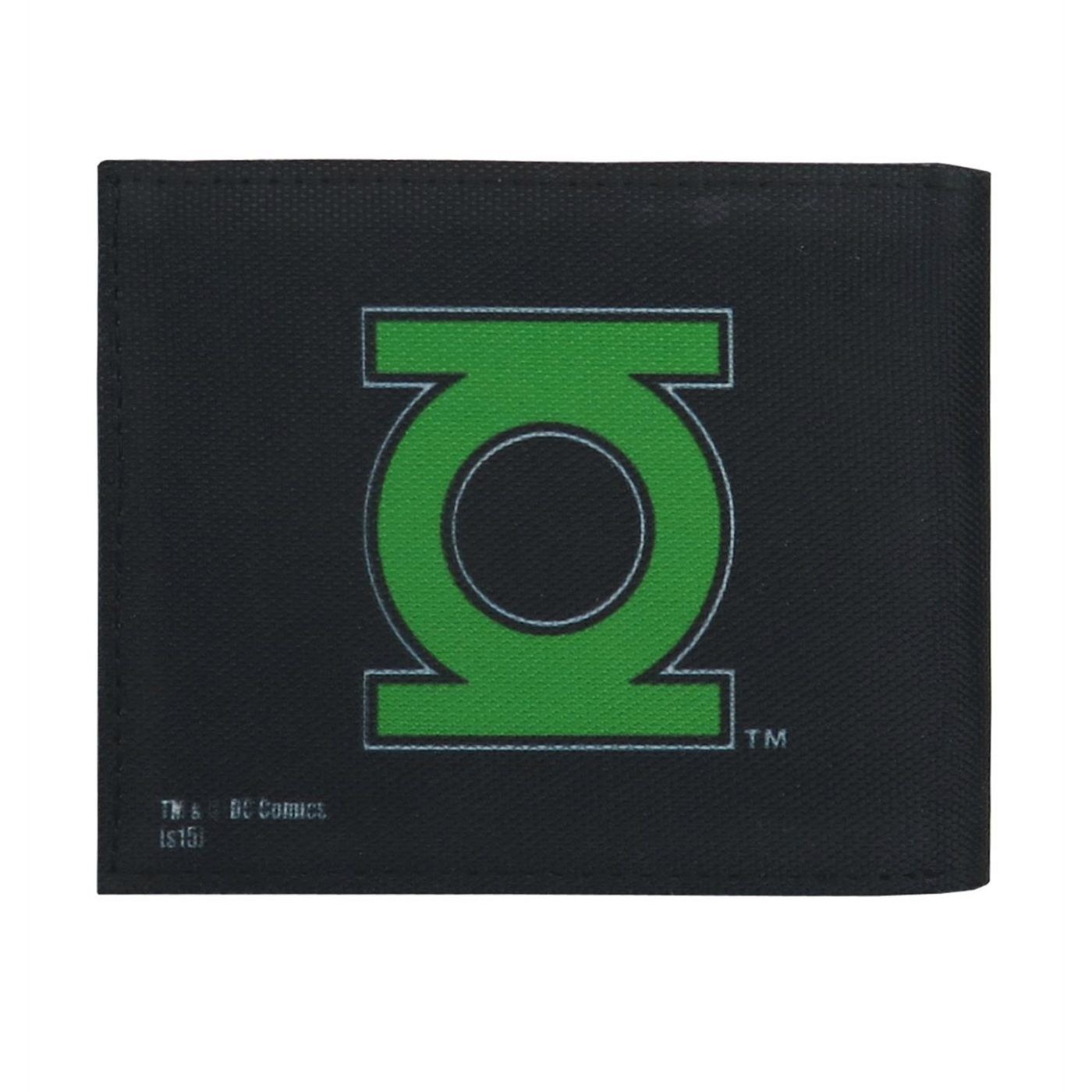 Green Lantern Symbol on Black Bi-Fold Wallet