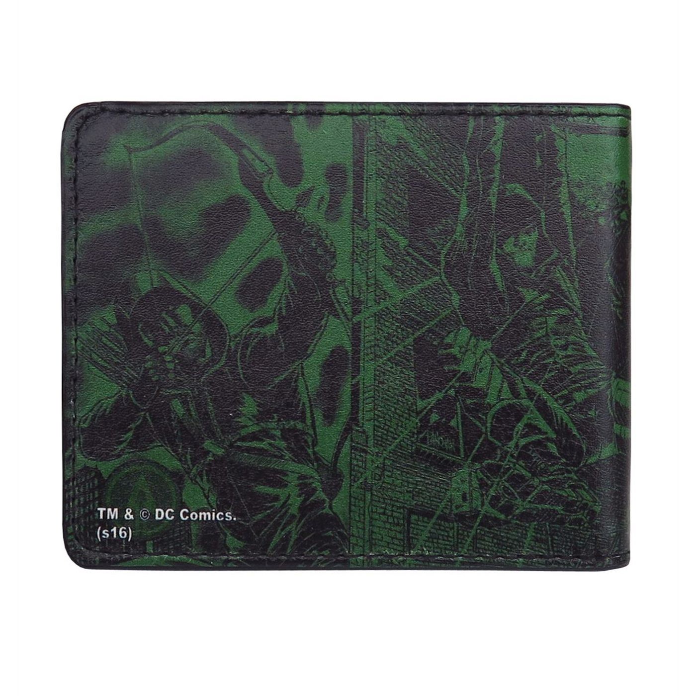 Green Arrow Wanted Poster Bi-Fold Wallet