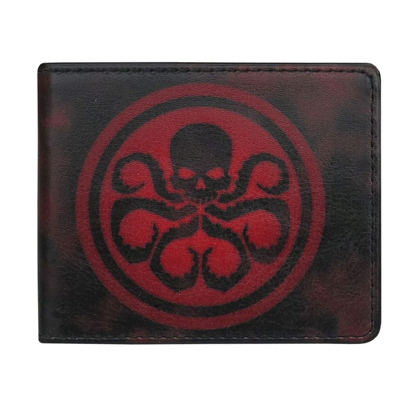 Hydra Symbol Red and Black Bi-Fold Wallet