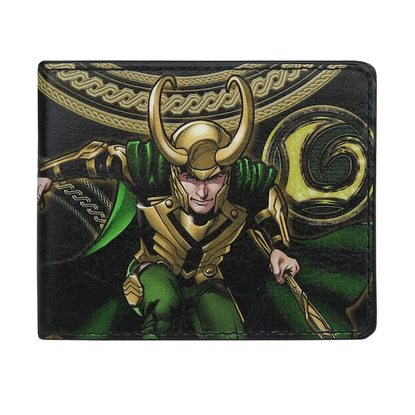 Marvel Comics The Avengers Thor Hammer Loki Battle Fight Bi-Fold Billfold Wallet 