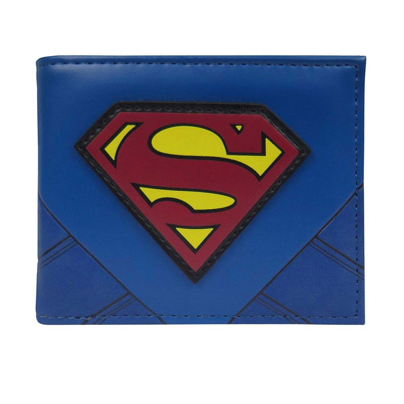 Superman Symbol Blue Costume Bi-Fold Wallet