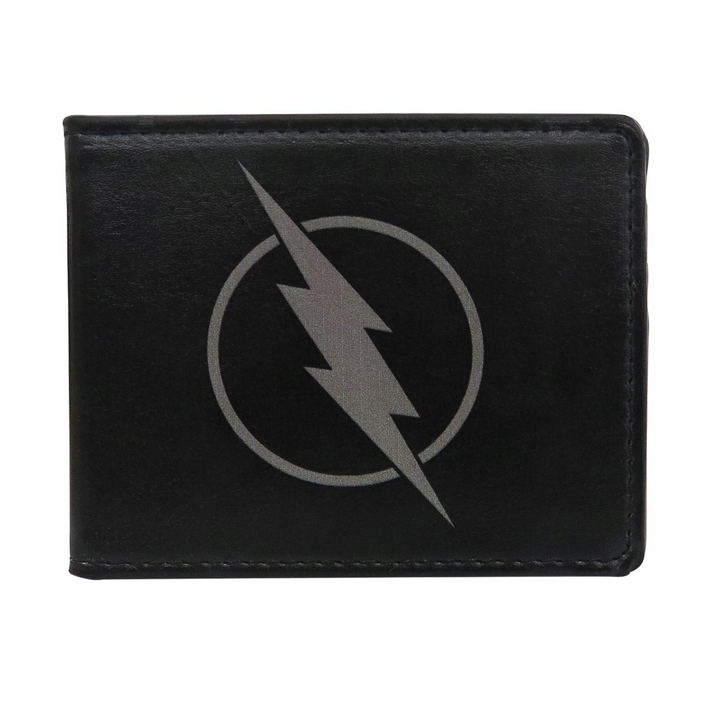 Flash Zoom Symbol Men's Black Bi-Fold Wallet