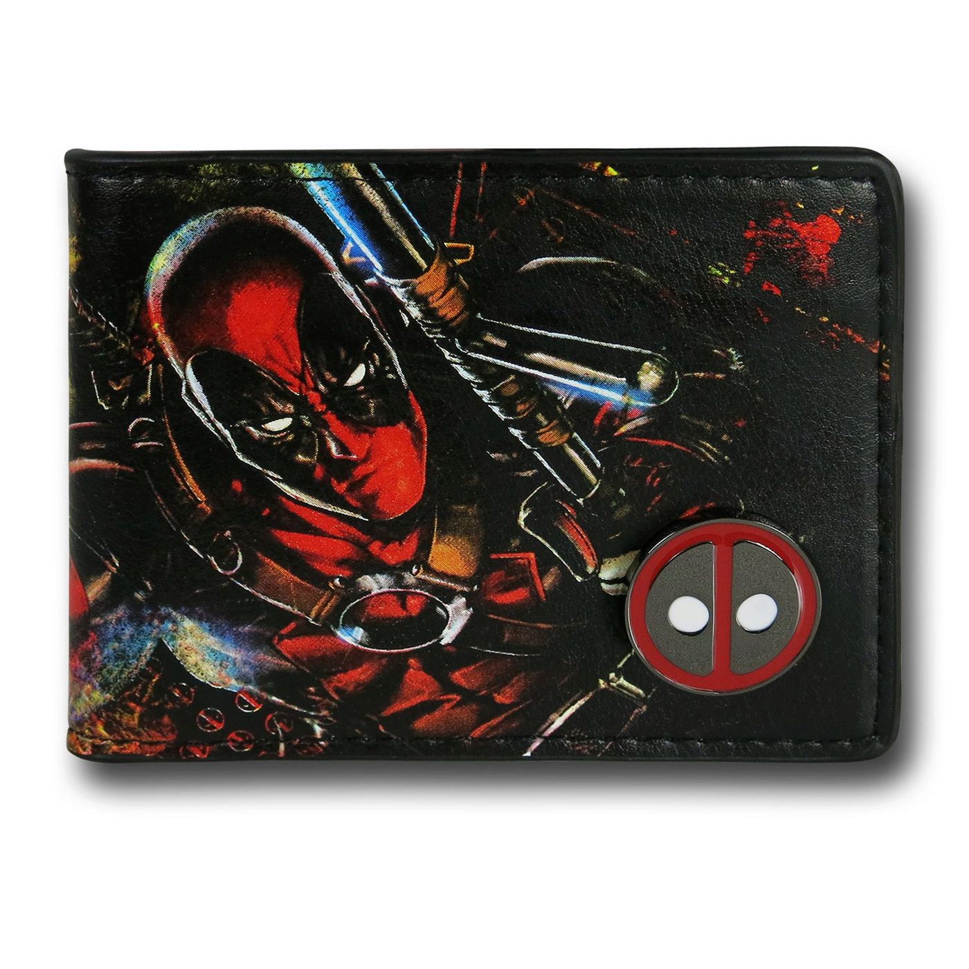 Deadpool Bi-Fold Wallet with Metal Emblem
