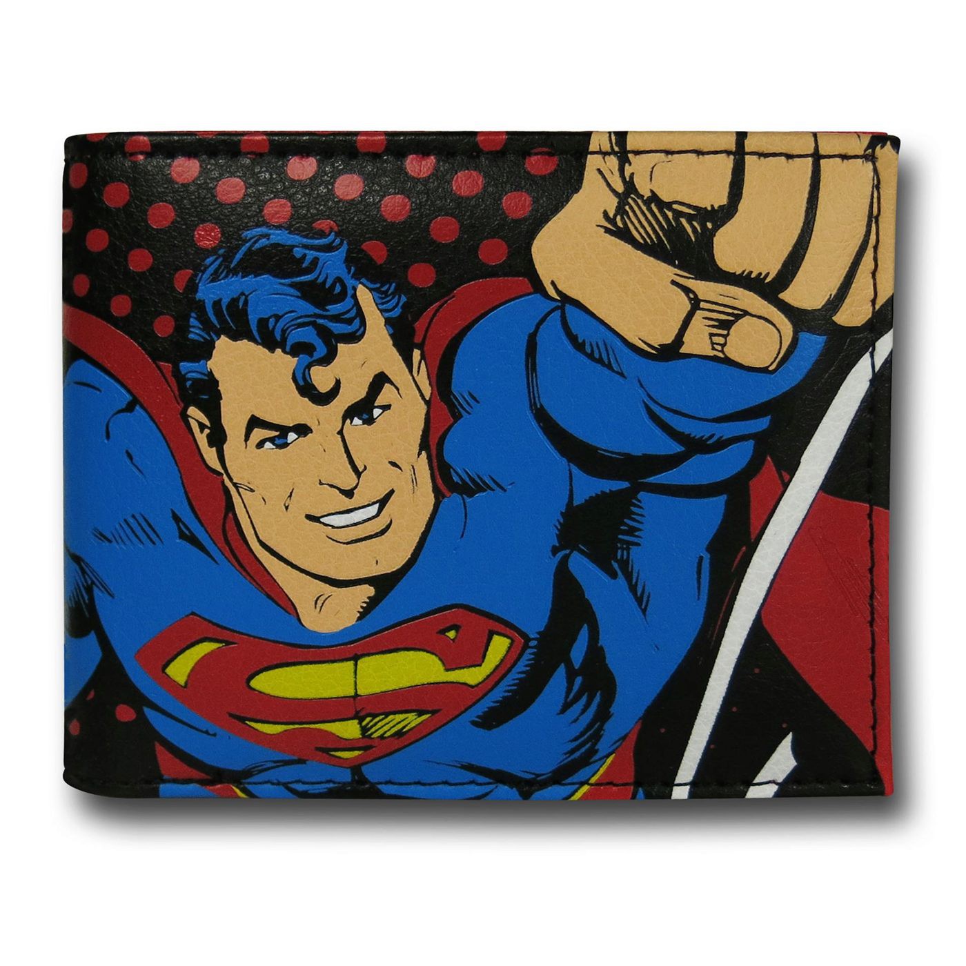 Superman Big Image Bi-Fold Red Wallet