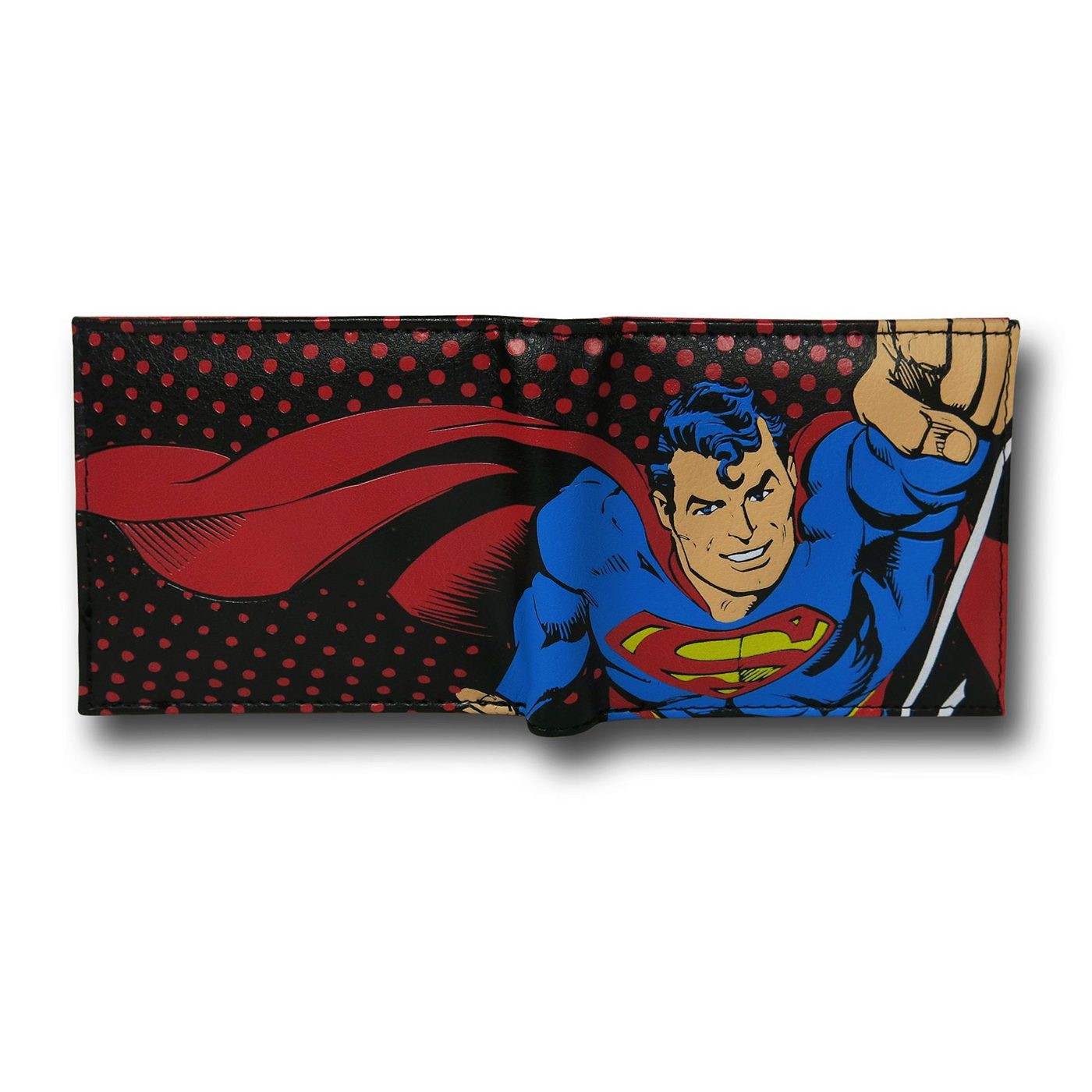 Superman Big Image Bi-Fold Red Wallet