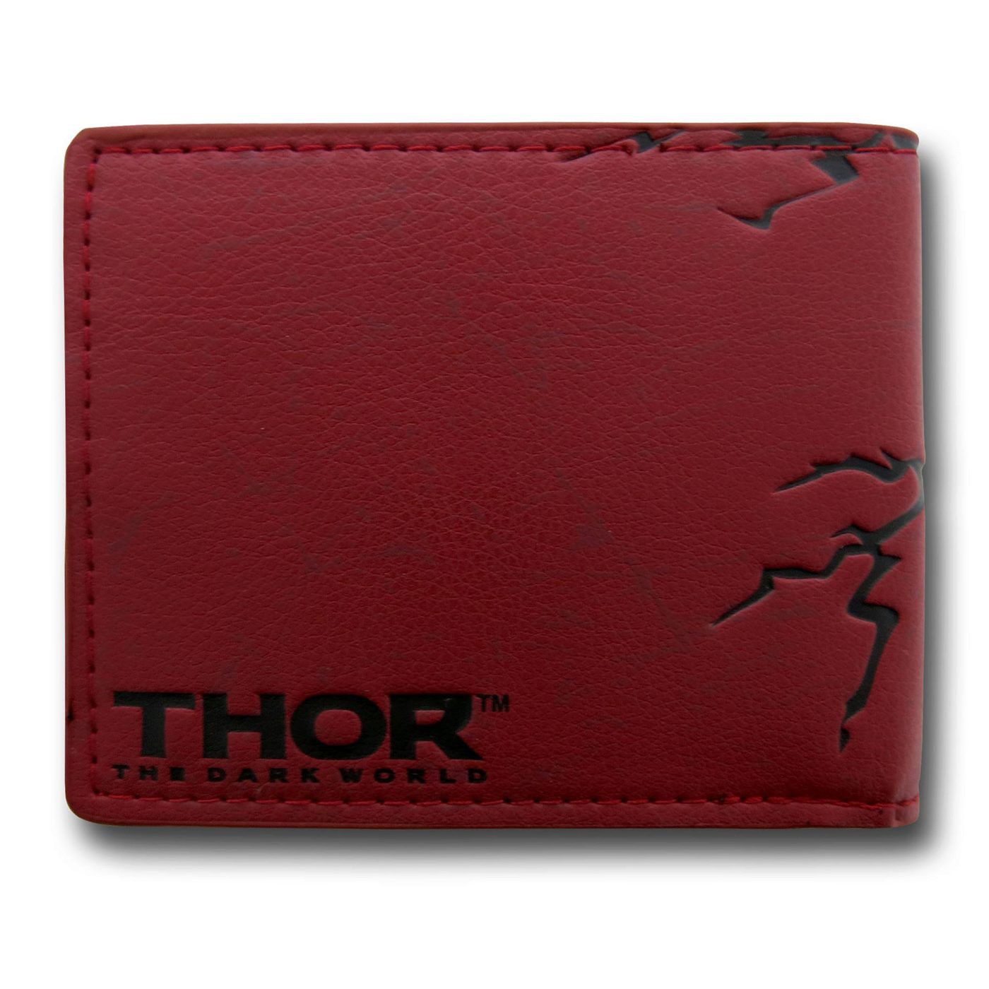 Thor Hammer on Red Bi-Fold Wallet