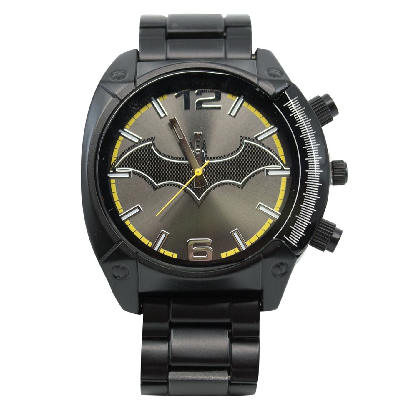 Batman Symbol Black Watch with Metal Band