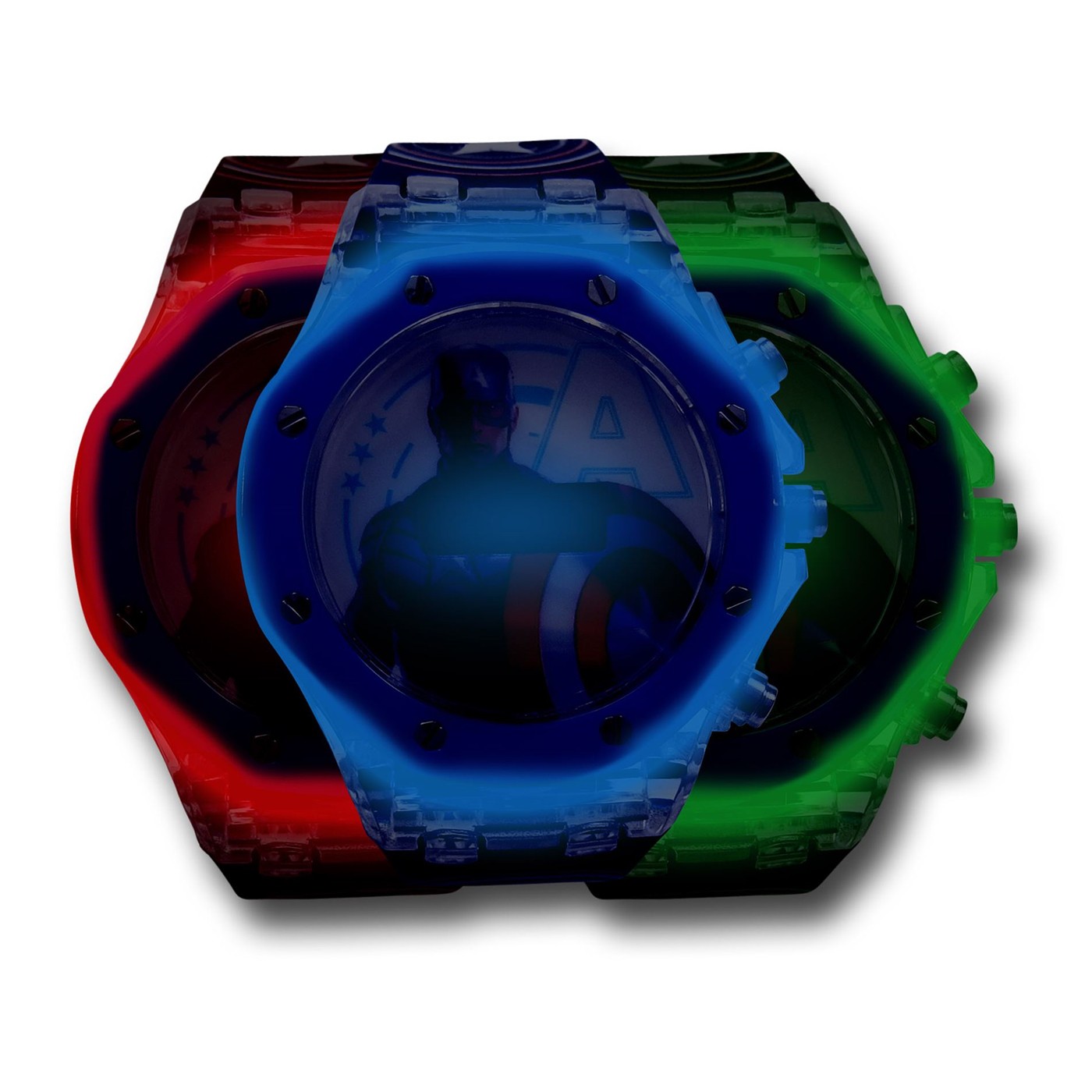 Captain America Light-Up Bezel Kids Watch