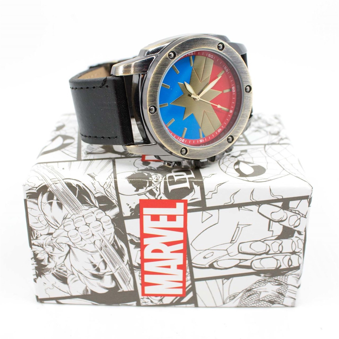 Captain Marvel Symbol Watch with Adjustable Strap