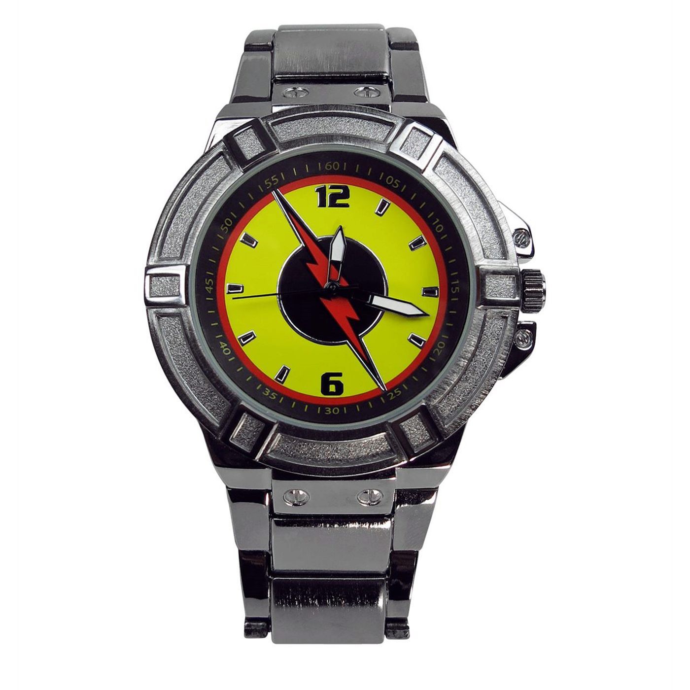 Flash Reverse Flash Symbol Black Watch with Metal Band