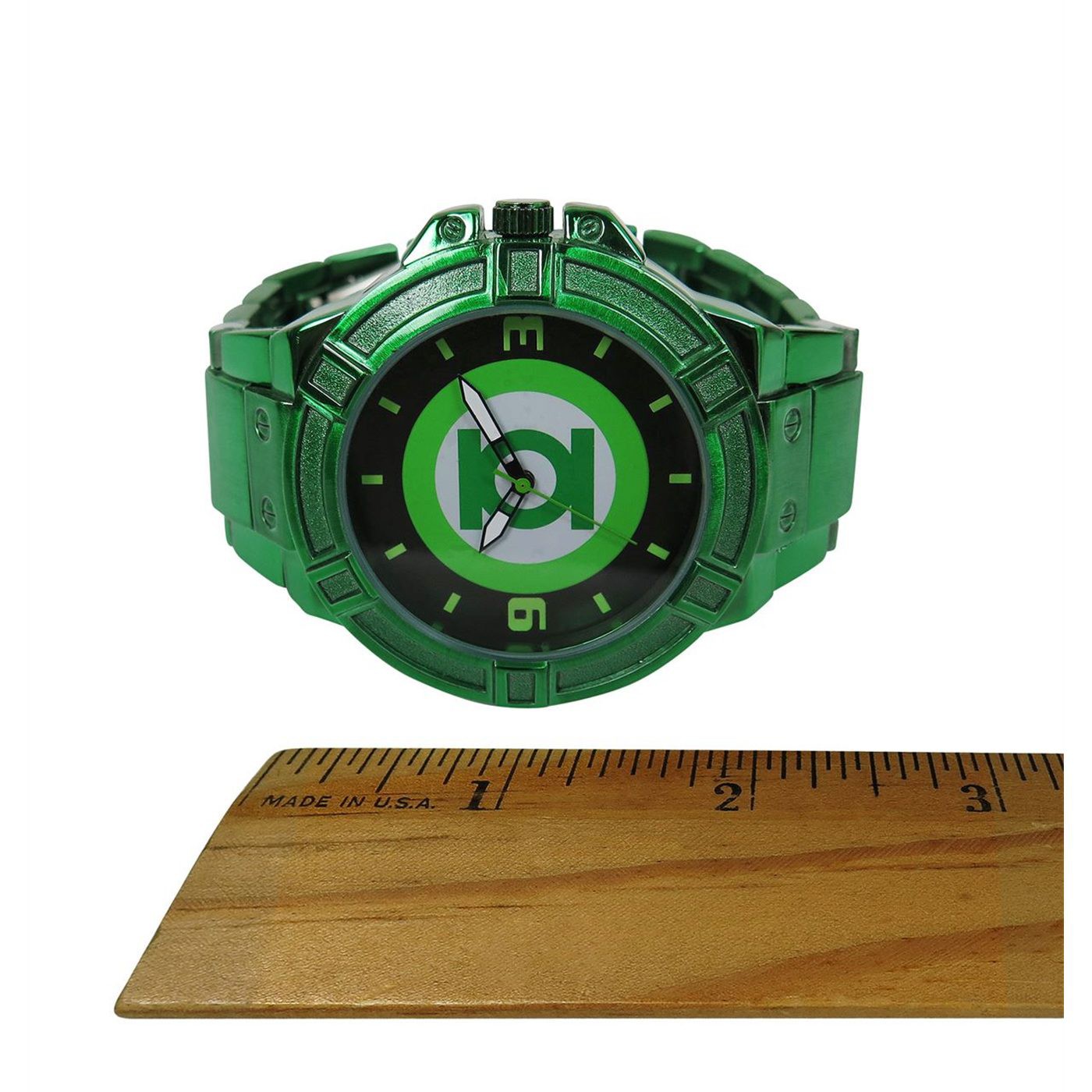 Green Lantern Symbol Watch with Metal Band