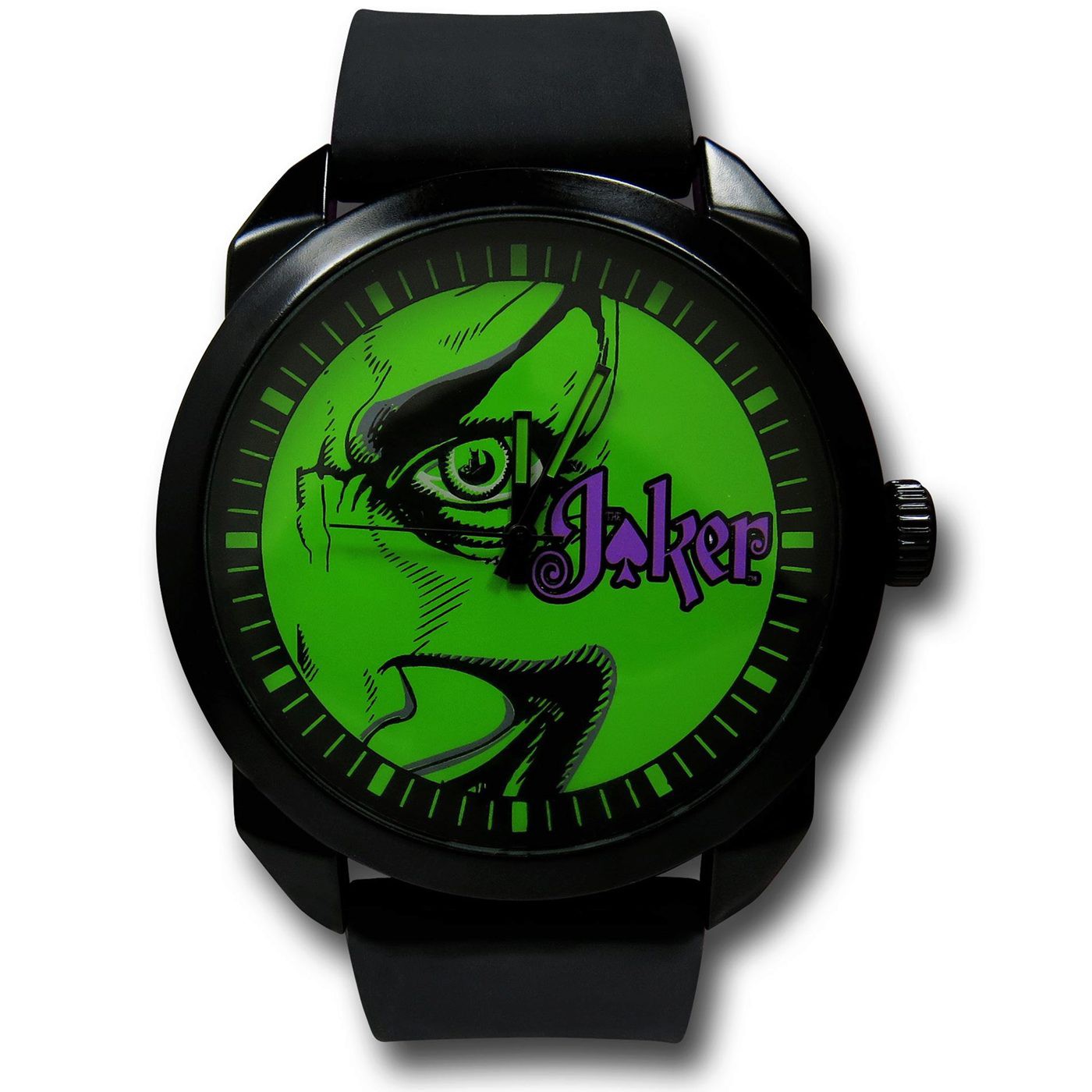 Joker Green Face Watch with Silicone Band