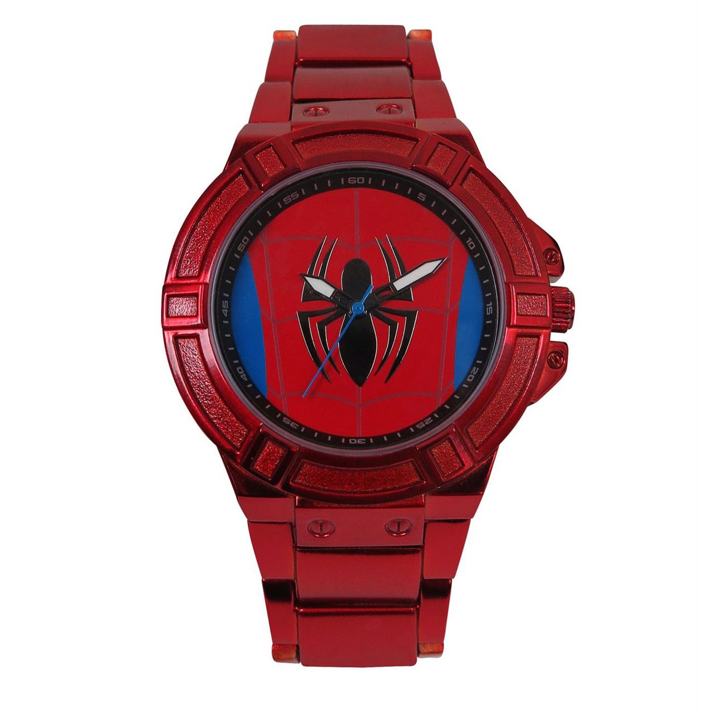 Spiderman Costume Symbol Watch with Metal Band