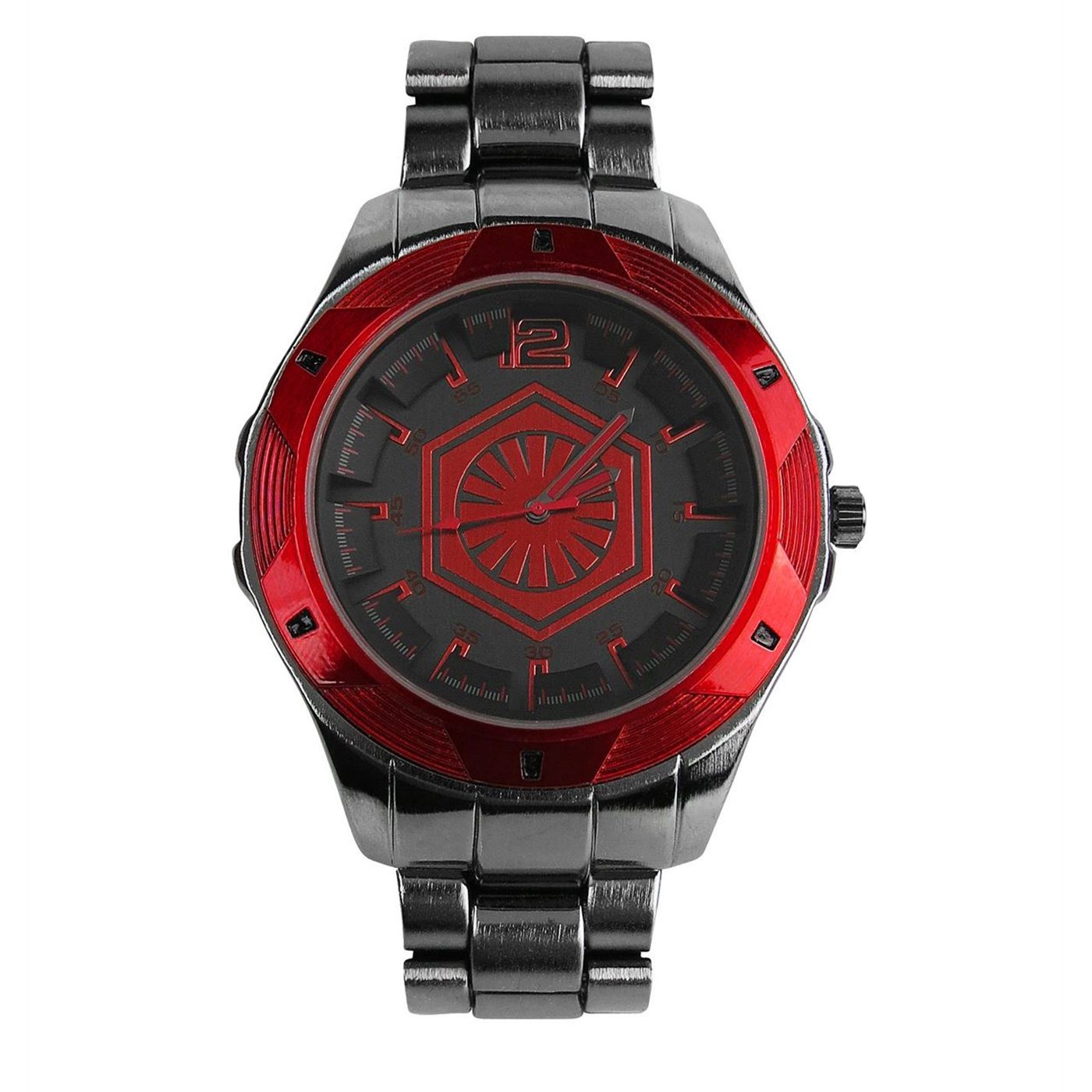 Star Wars First Order Symbol Black Watch with Metal Band