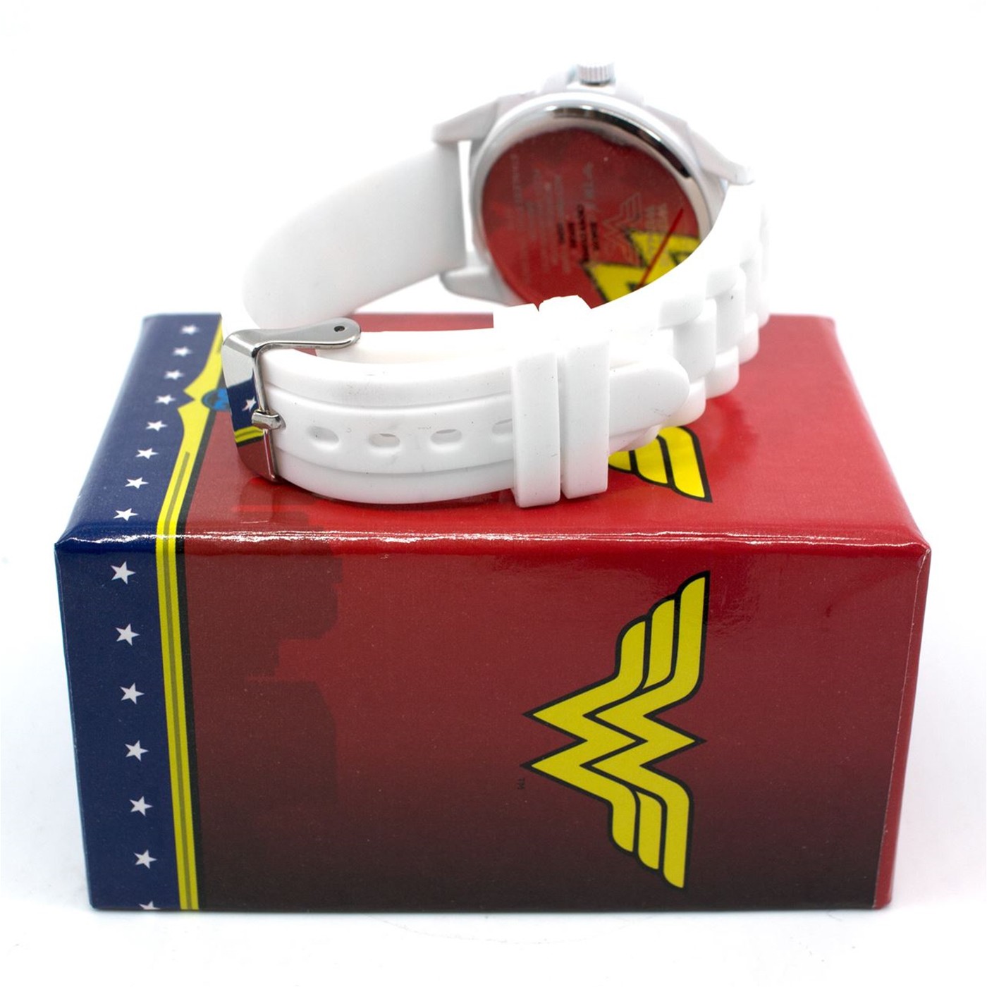 Wonder Woman Symbol Silver Watch with Rubber Band