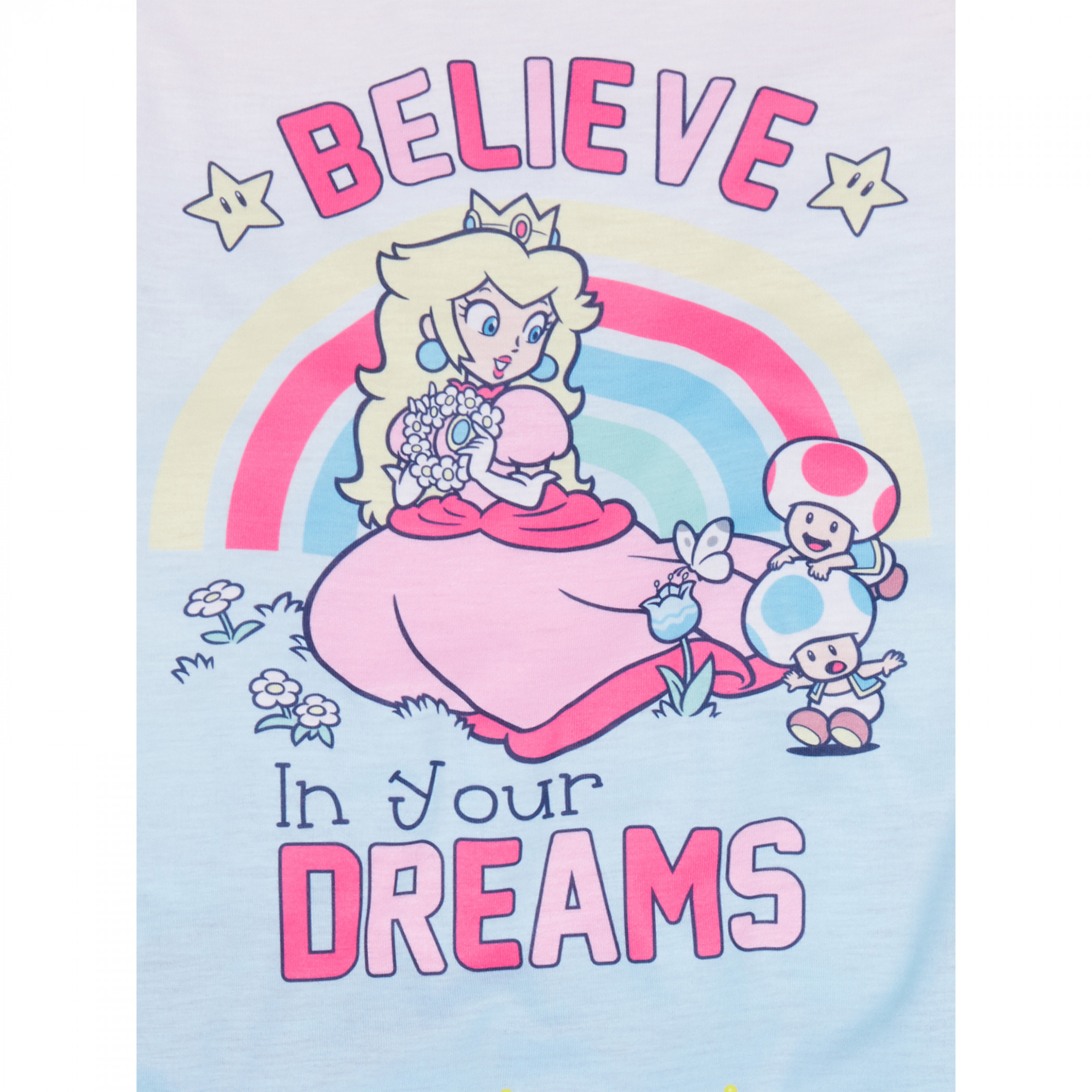 Super Mario Princess Peach Believe in Your Dreams Girl's Pajama Set