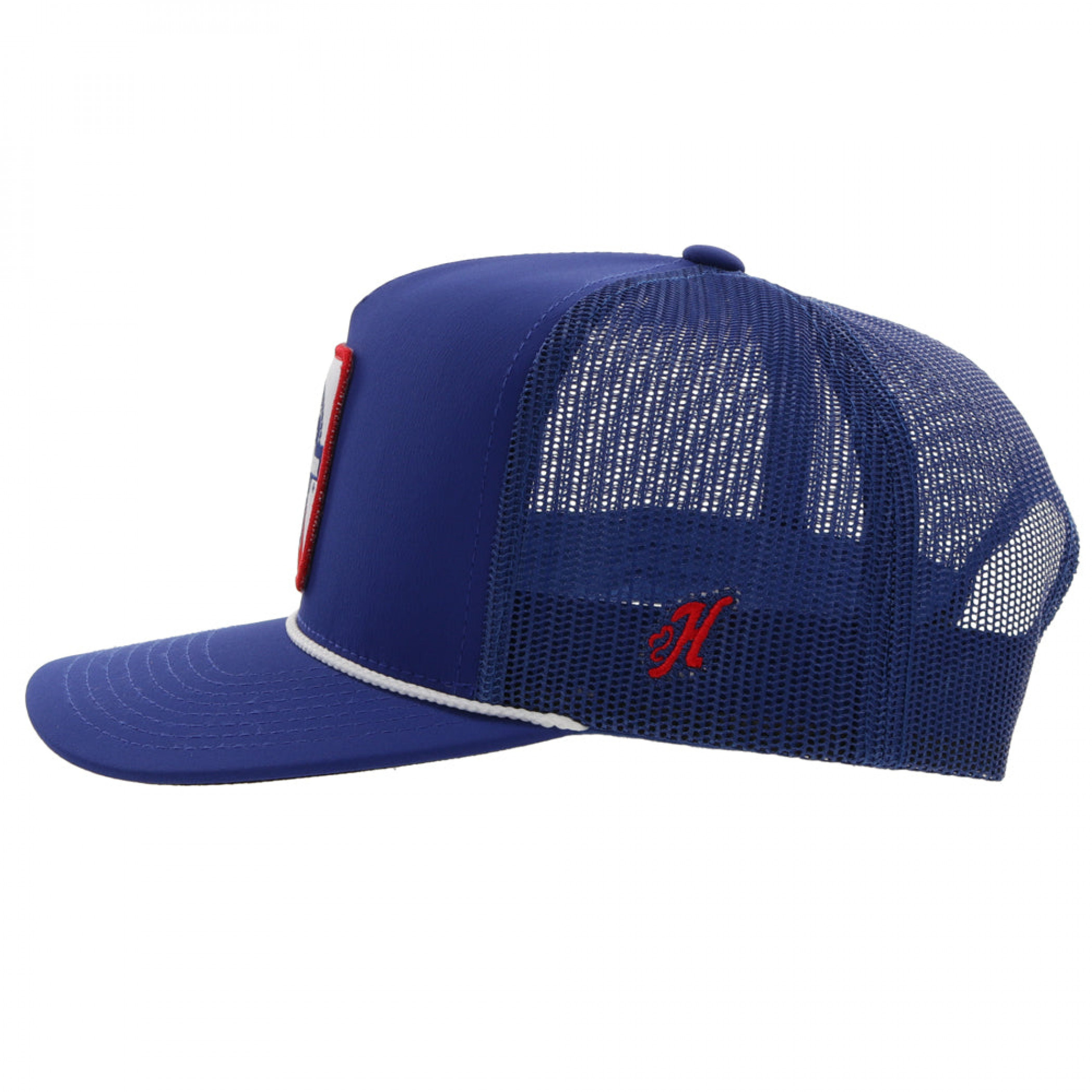 Pabst Blue Ribbon Embroidered Logo Snapback Hybrid Bill Trucker Hat