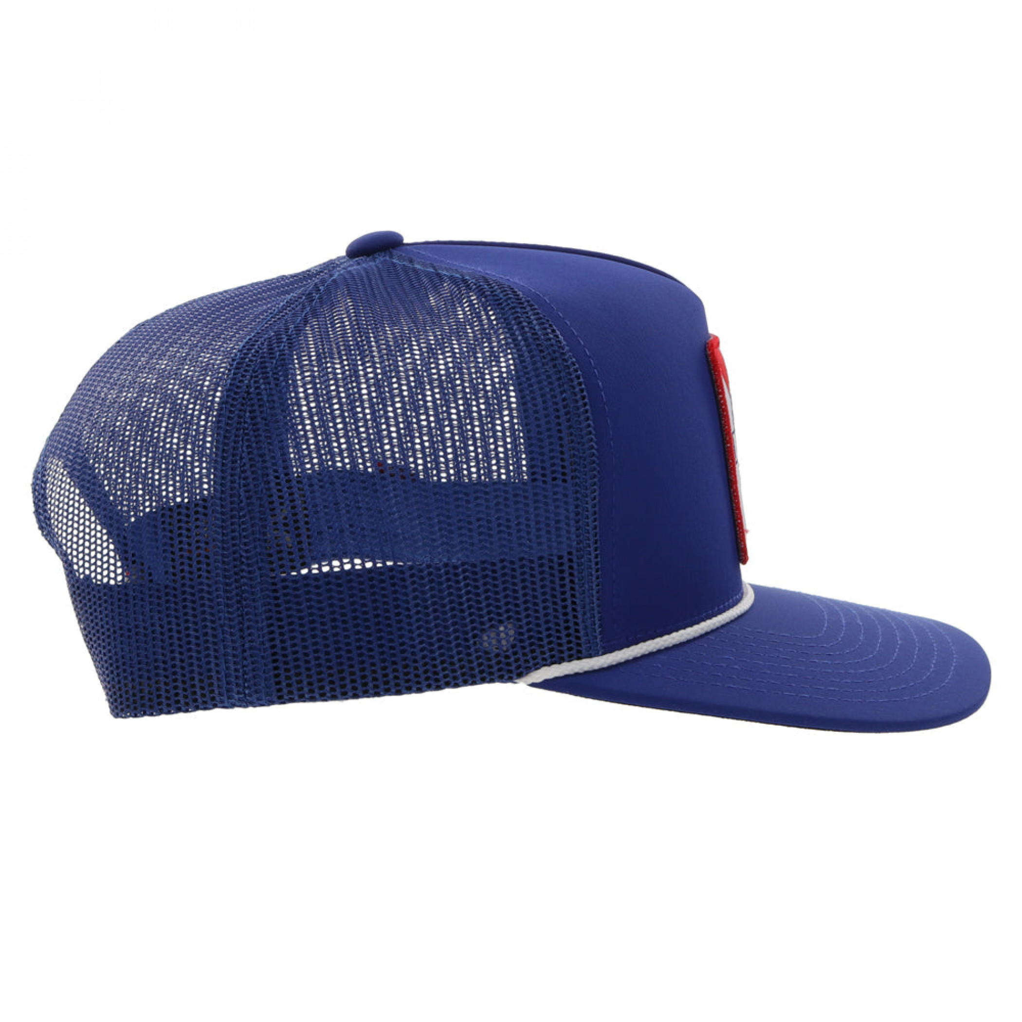 Pabst Blue Ribbon Embroidered Logo Snapback Hybrid Bill Trucker Hat
