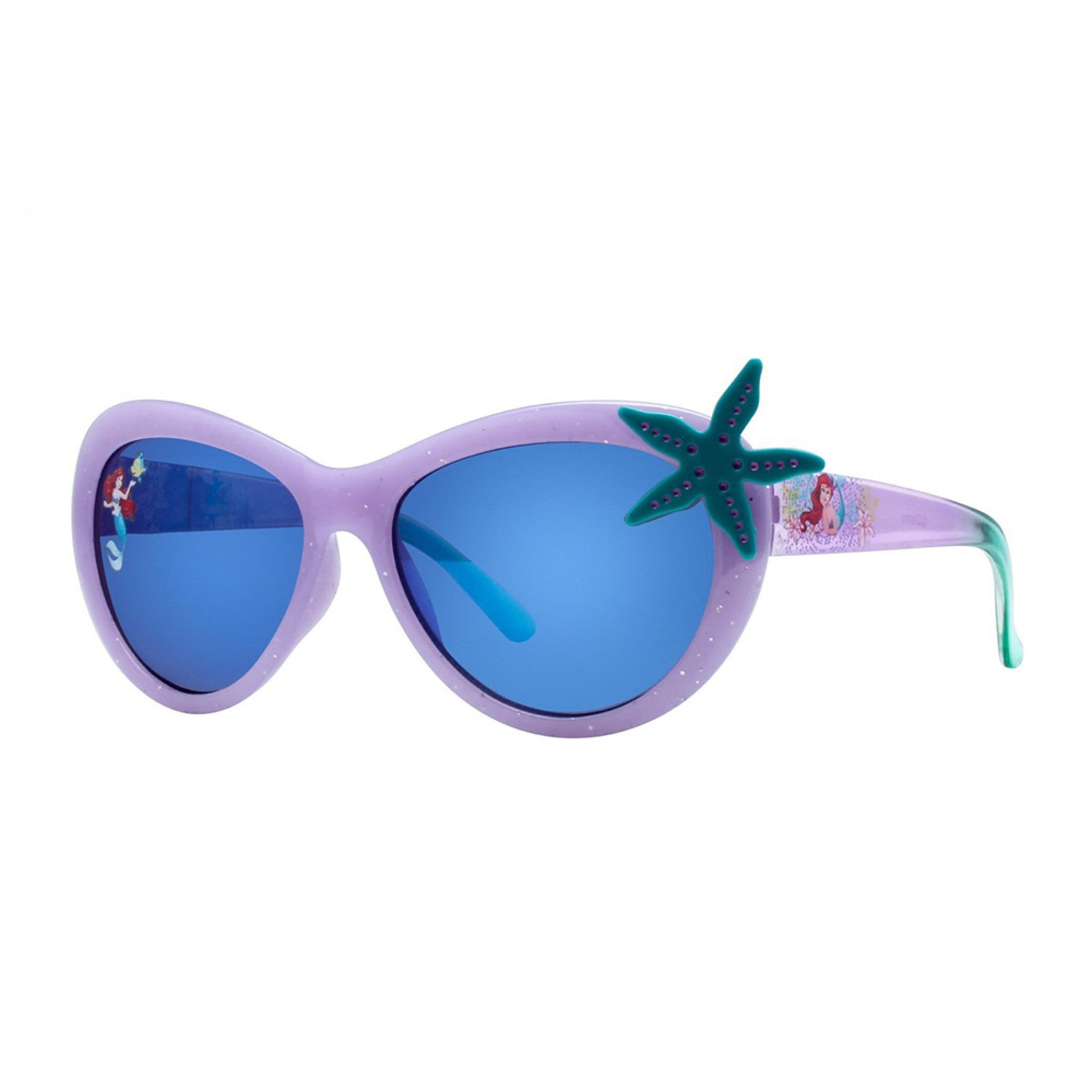 Disney The Little Mermaid Ariel Sunglasses w/ Handle Carrier Pouch