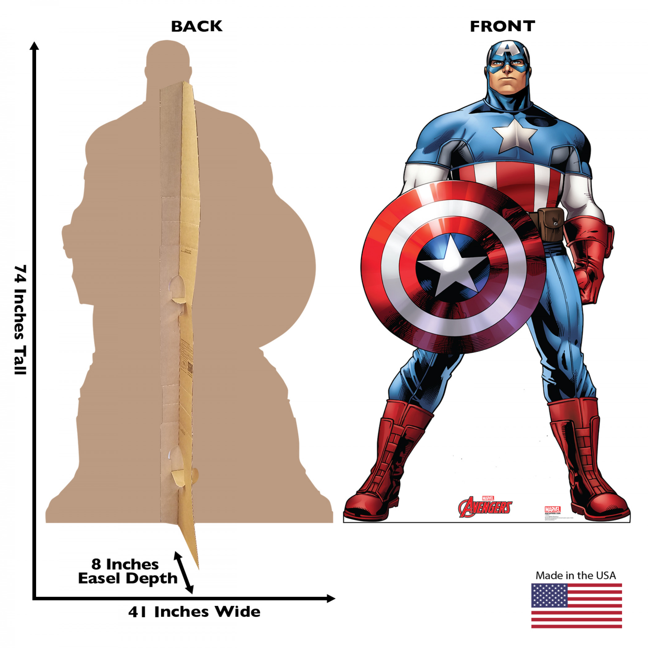 Avengers Animated Captain America Cardboard Stand Up