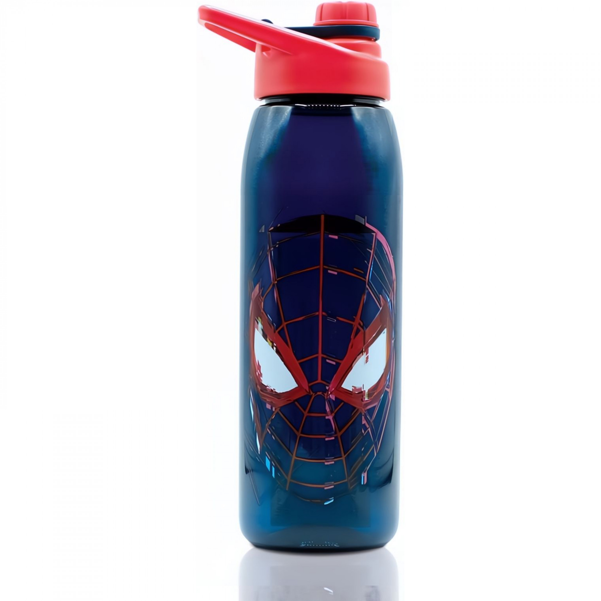 Spider-Man Miles Morales Mask 28 Ounce Water Bottle with Screw Lid