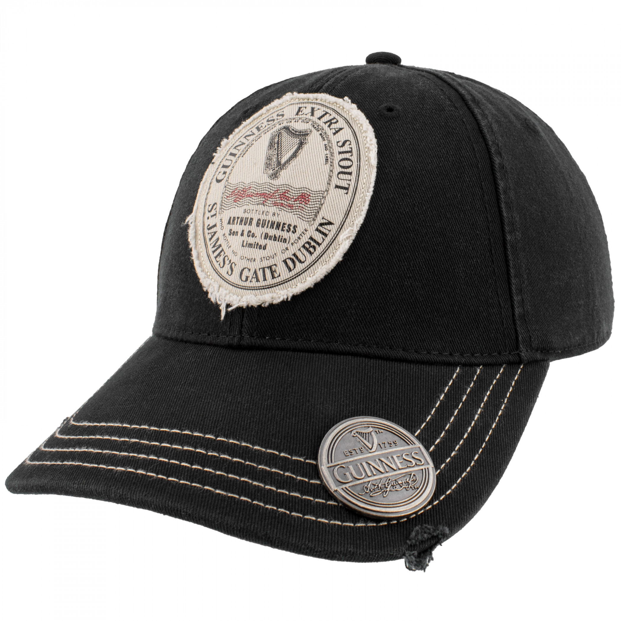 Guinness Gaelic Label Black Bottle Opener Hat - WearYourBeer
