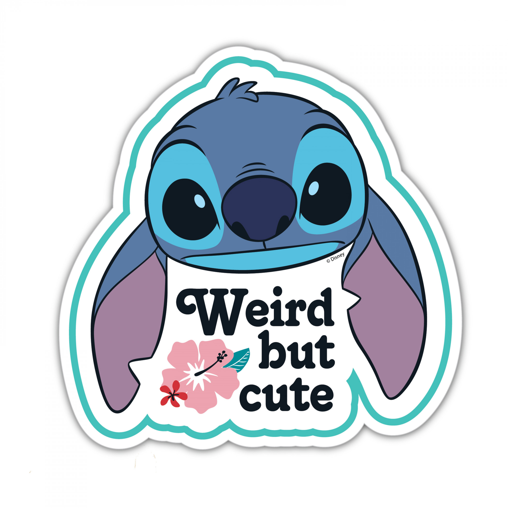 Stitch "Wierd but Cute" Car Window Vinyl Decal