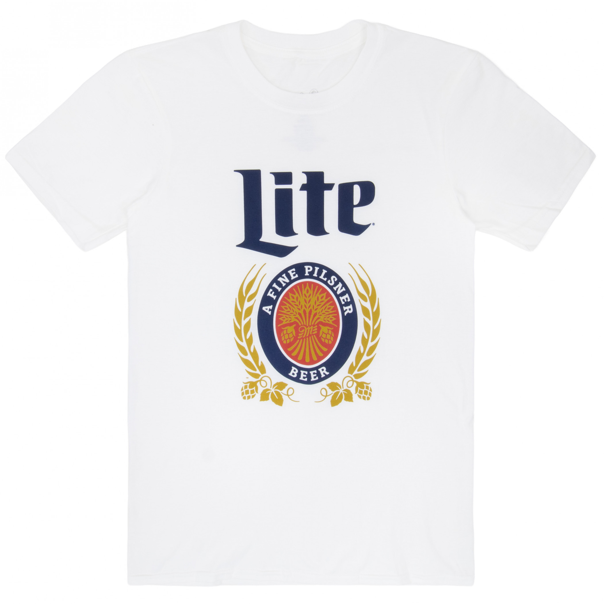 Miller Lite Logo White T-Shirt, image size:2100x2100
