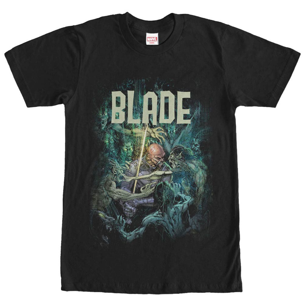 Marvel Teams Blade VS Undead Black Mens T-Shirt
