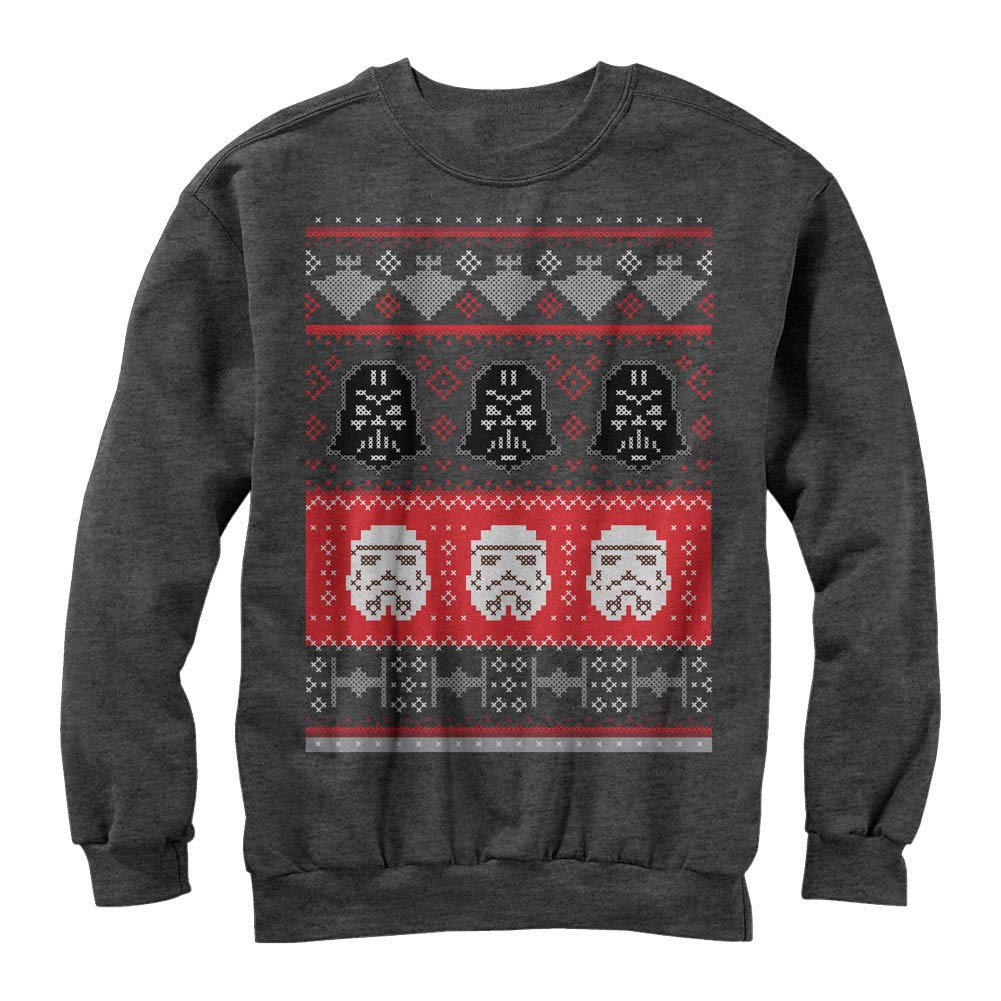 Star Wars Holiday Helmet Gray Ugly Sweater