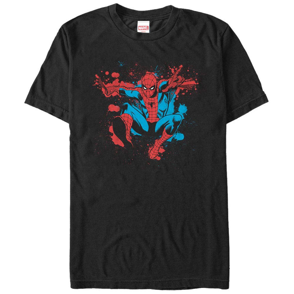 Spider-Man Spider Splatter Men's Black T-Shirt